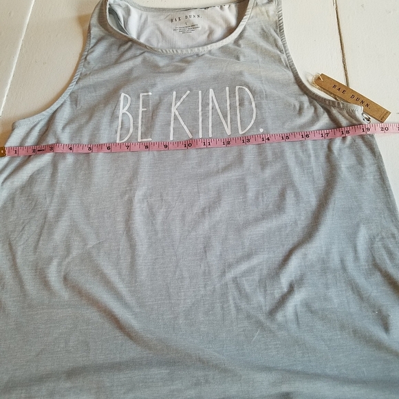 NWT Rae Dunn Racerback Tank Short 2 Pc Set Gray Pink Size Large - Picture 4 of 10